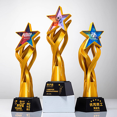 【3D打印奖杯】2025新款水晶奖杯3d打印创意星星奖杯定制奖杯牌公司定做刻字颁奖