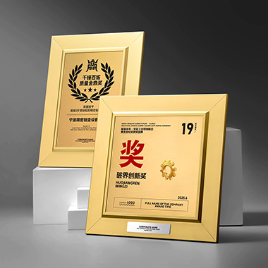 创意新款金属奖牌定制授权牌纪念牌匾企业代理加盟荣誉证书颁奖牌